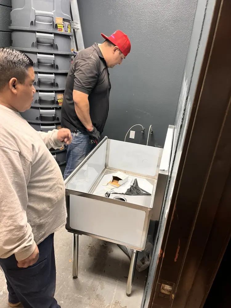 Commercial plumbing and sink installation in Whittier